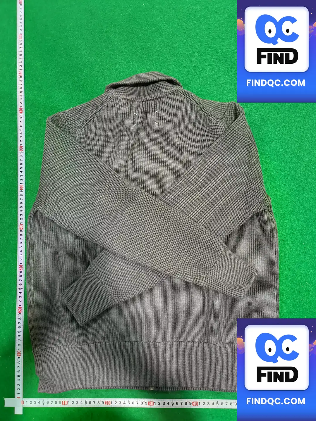 [Detachable Four-Corner Mark] Gray Turtleneck Double Zipper Knitted Sweater Cardigan Jacket for Men and Women Loose Original