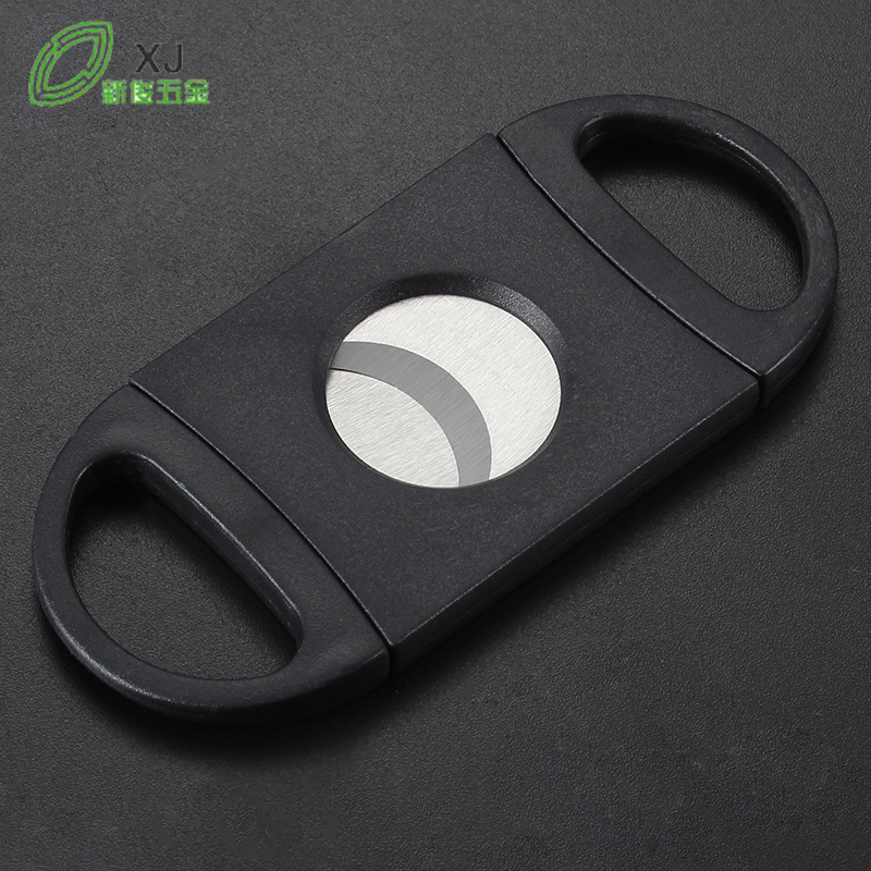 Mini black plastic Cigar scissors stainless steel Cigar scissors spot supply