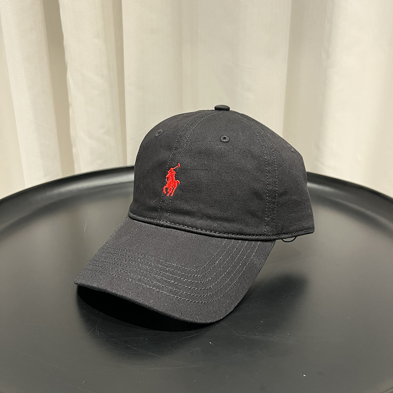 Original Rl Ralph Baseball Cap for Men and Women, Couple Style Polo Embroidered Pony Logo, Trendy Embroidered Sun Hat