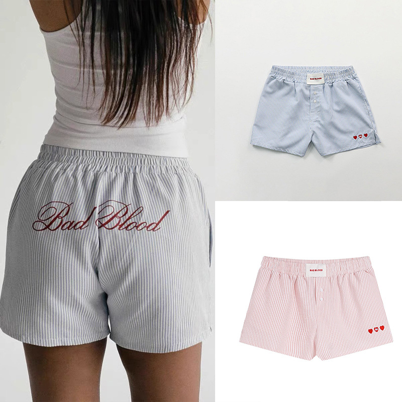 South Korea badblood BCAC Series American Striped Sports Shorts Women's Beach Pants Casual Pants
