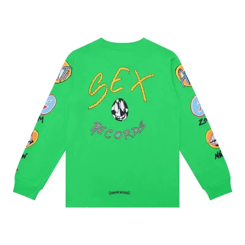 Chrome Hearts Sex Records Long Sleeve Shirt Green