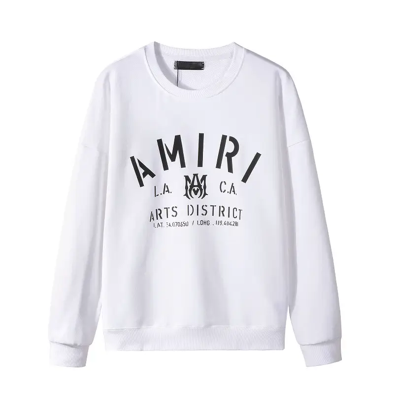 New Loose Casual Hip-Hop Fashion Brand Sweater Digital Alphabet Printed Round Neck Sweater