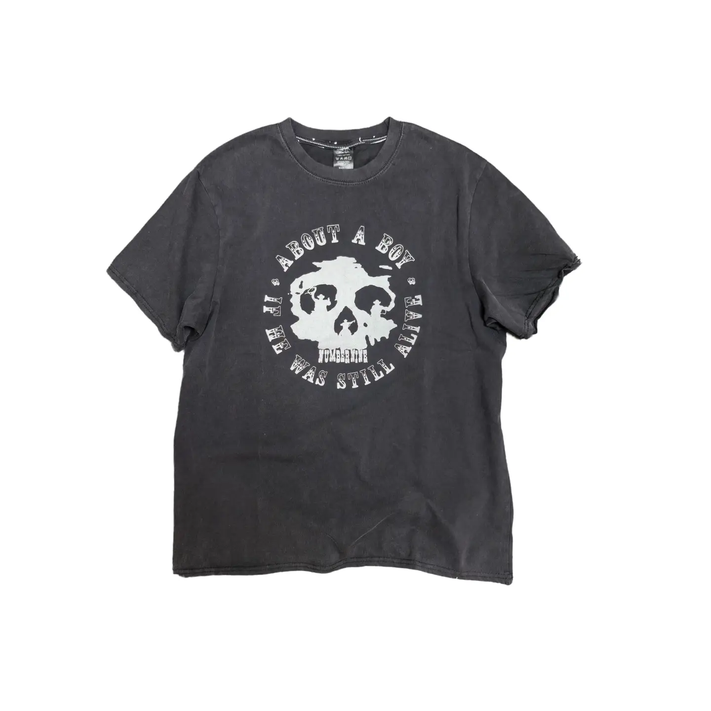 Lmyer Numbernine Archive2006 Retro Style Distressed Black Washed Toothless T-Shirt