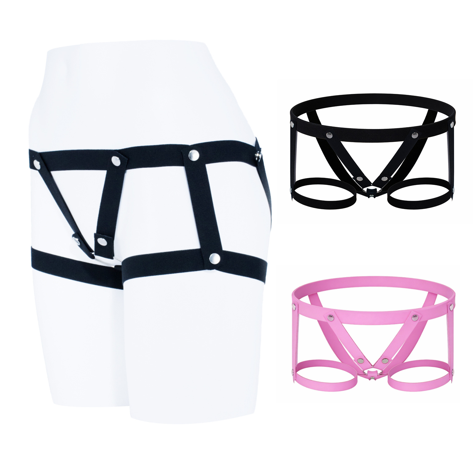 Chrysanthemum Chastity Lock Auxiliary Strap for Men, Cb Lock Fixing Strap, Elastic Adjustable Cross-Dresser Lock Accessories, Anti-Sagging Escape Prevention