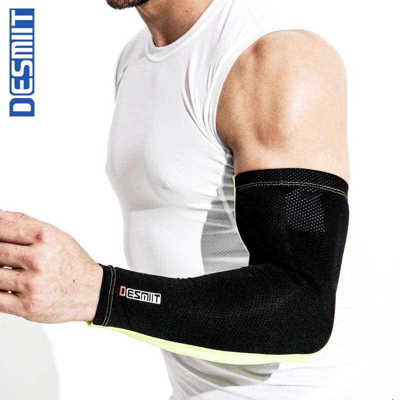 DESMIIT Special Men's Sports Elbow Wrist Cuff Sweat-absorbing Color-matching High Elastic Thin Sleeve G905