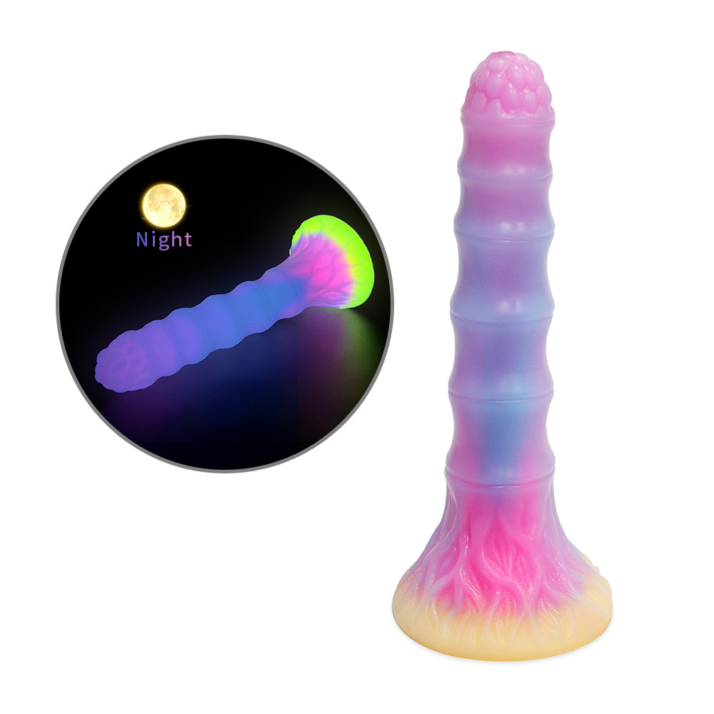 Small Mixed Color Silicone Luminous Dial Couples Sex Toys Curved Manual Masturbation Orgasmic Luminous Toy