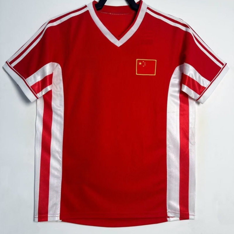 Retro Popular Chinese Team Short-Sleeved T-Shirt Sports Casual Jersey Football Jersey