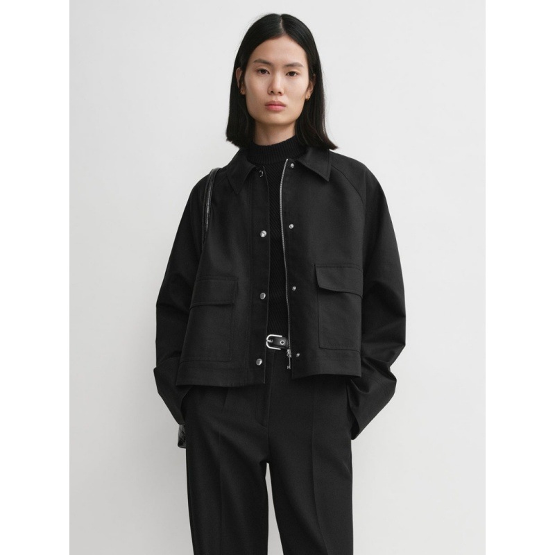 Longmei Crisp and Loose Cotton Short Jacket for Women 2025 Autumn and Winter New Tot Style Simple Commuter Zipper Jacket