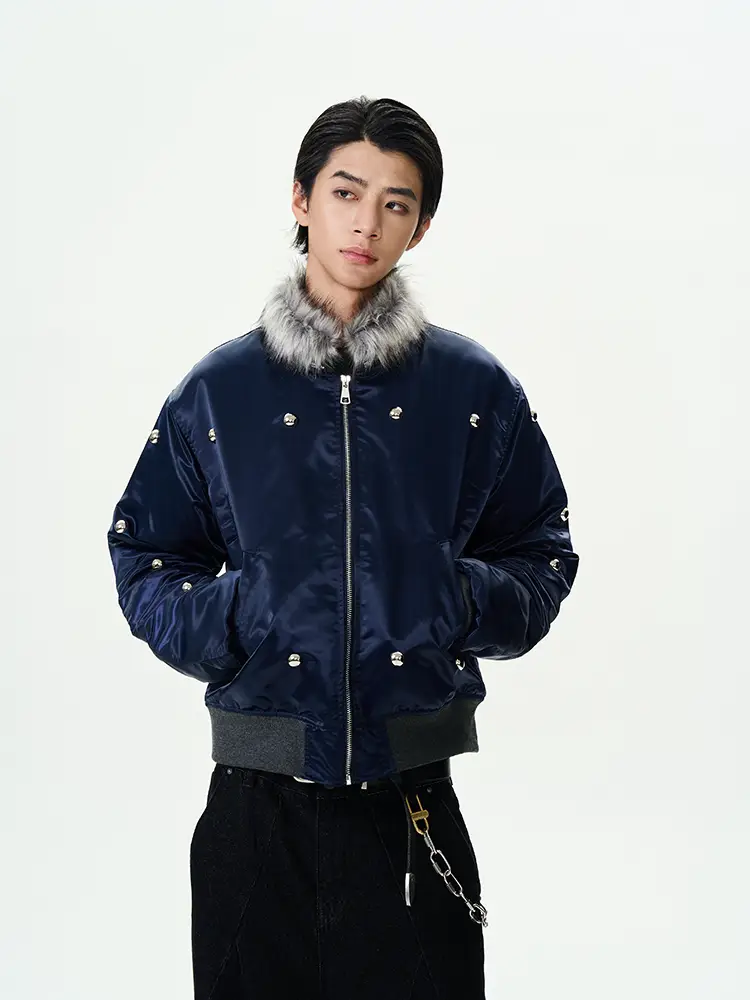 Tailang's Shop Winter American-Style Regular Shoulder Bomber Pilot Jacket for Men, High-End, Cool and Handsome Cotton Jacket for Couples