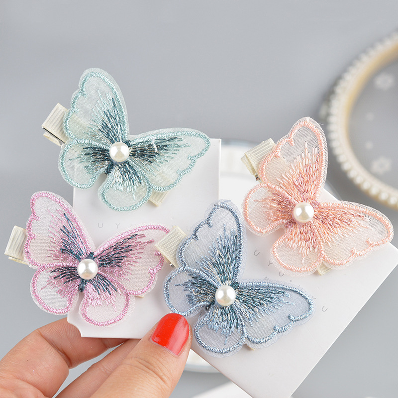 Three-dimensional Butterfly Hairpin Side Clip Girly Clip Headwear Mori Style Fairy Super Fairy Hair Accessories Women's South Korea Ins