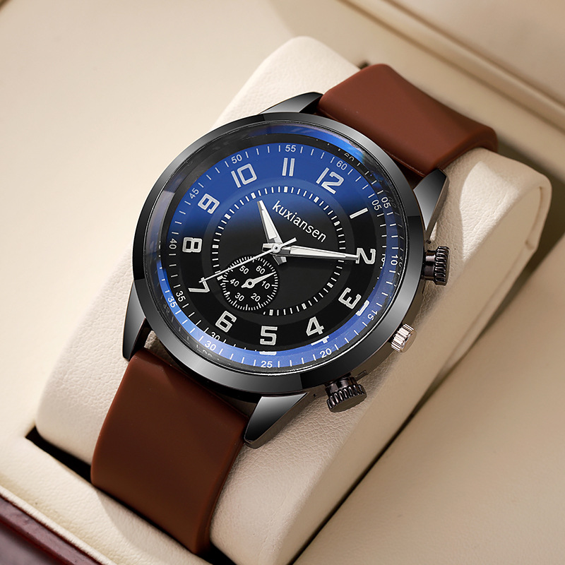Large dial men's watches new fashion business senior student tape watch manufacturers wholesale cross-border