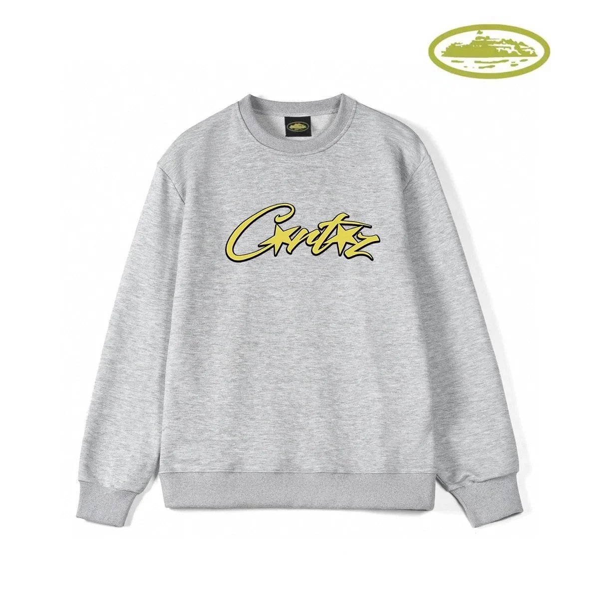 【DX13】Simple Printed Crew-Neck Sweatshirt