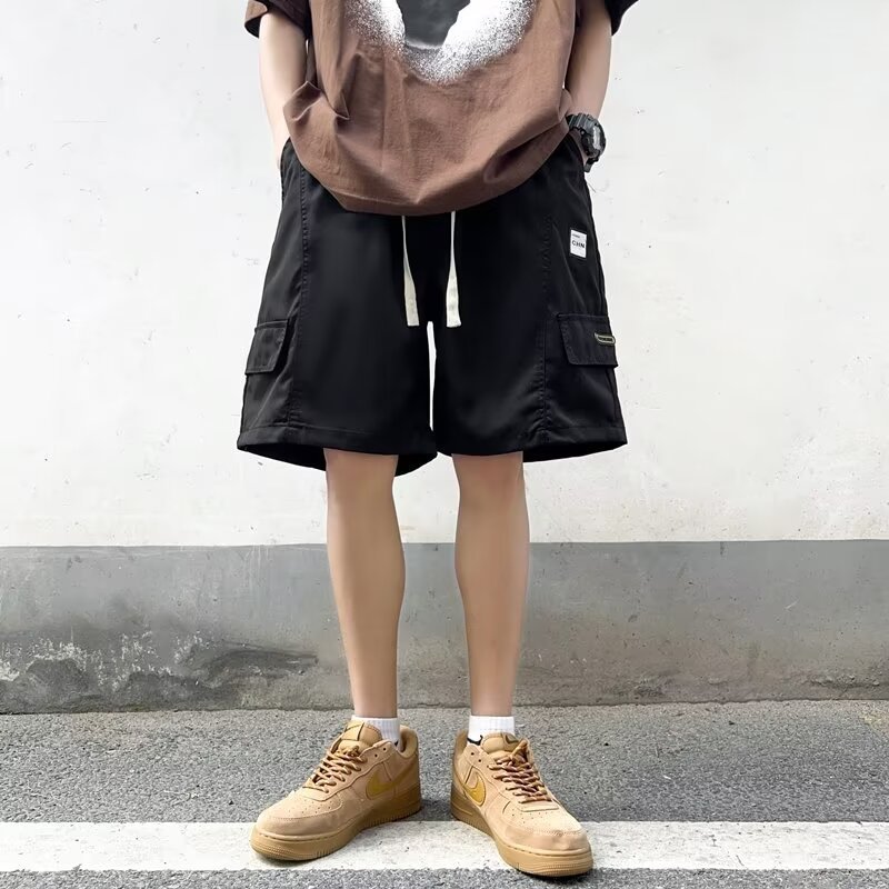 American Style khaki Tooling Shorts Men's Summer 2024 Thin Trendy Brand plus size Hip Pants Loose Casual Pants