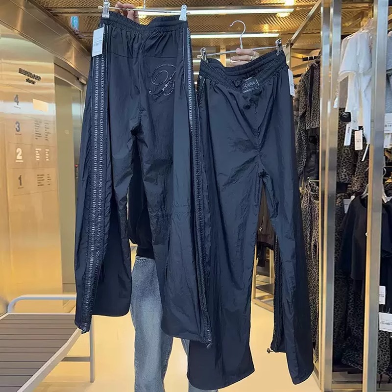 South Korea badblood BCAC Series Retro Sports Pants Women's Pants Straight Leg Pants Trendy Trendy Trendy Trousers with Niche Design Sense