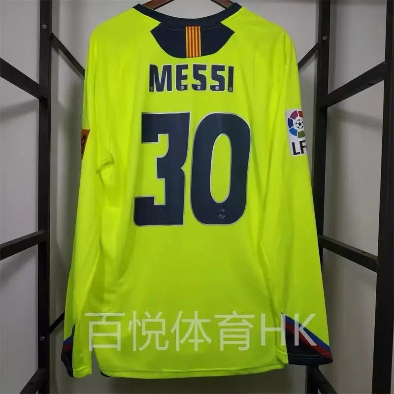 Retro Long Sleeves Jersey Soccer Uniform Classic Ronaldo Massey Puyol Pique Harvey Iniesta Jersey