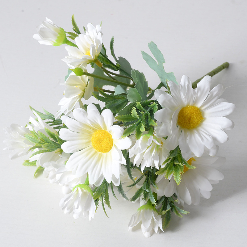 Artificial Flower Bundle Sun Chrysanthemum Silk Cloth Small Bouquet Daisy Dutch Chrysanthemum Photography Home Wedding Hotel Photography