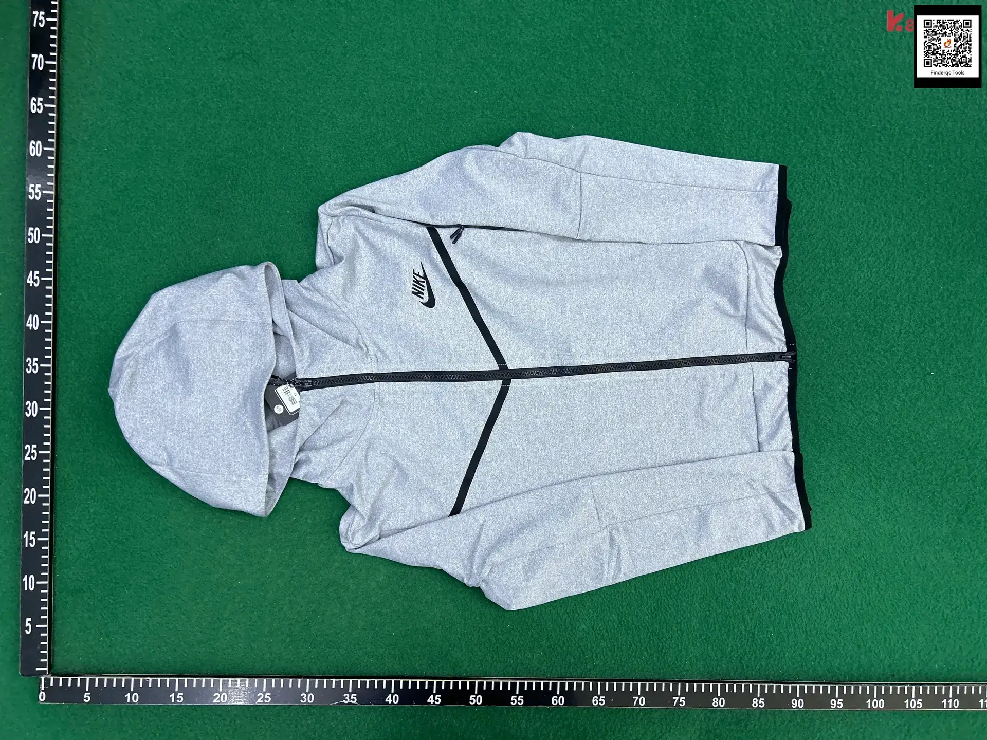 Nike Men's Grey Tech Fleece Full-Zip Hoodie
