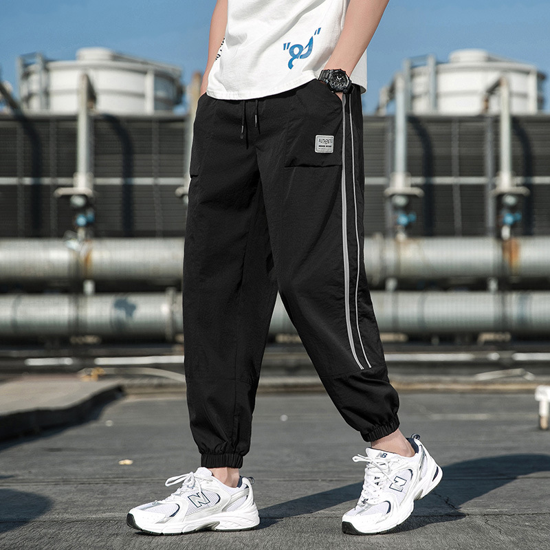 Men's Casual Pants 2025 Summer New Korean Style Trendyy Handsome Sports Nine-Point Pants Trendyy Brand Fashion Casual Pants for Men