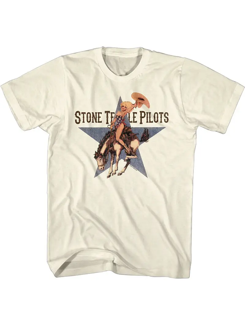 Stone Temple Pilots Band Purple Qilin American Retro Rock T-Shirt for Men