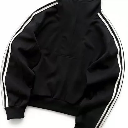 Left embroidered white Nick hook silver zipper two-color stand collar hoodie 66030733