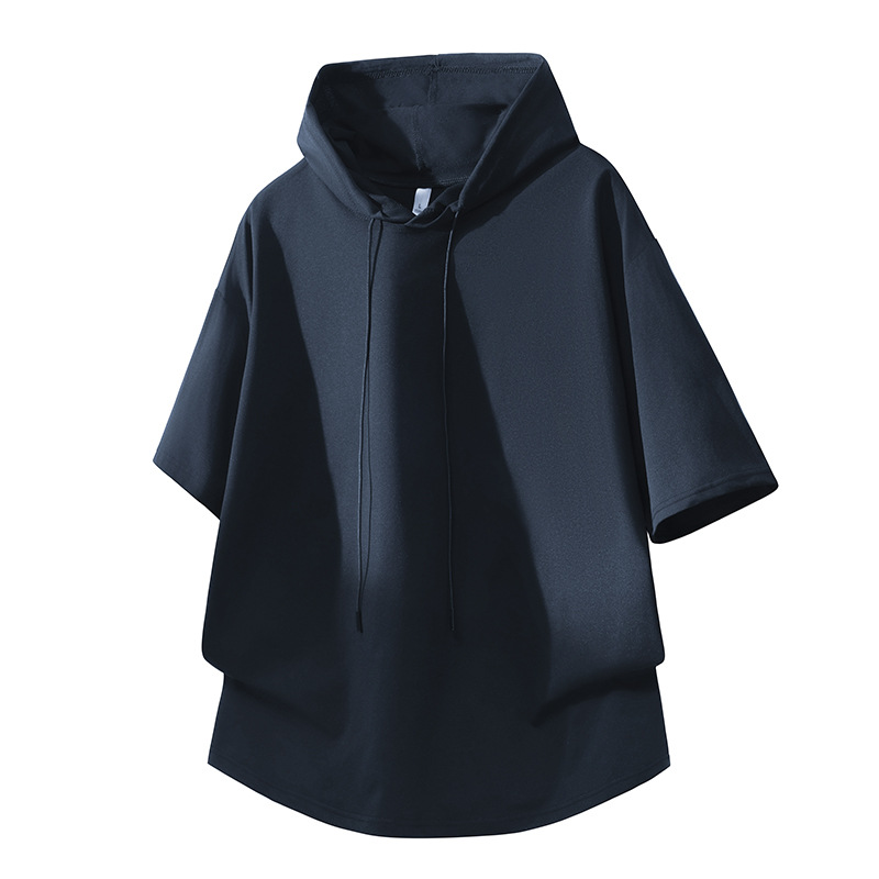Hooded Short-Sleeved T-Shirt for Men, Summer 2026 New Style, American Trendy Brand Casual Sports Tops, Unisex T-Shirt