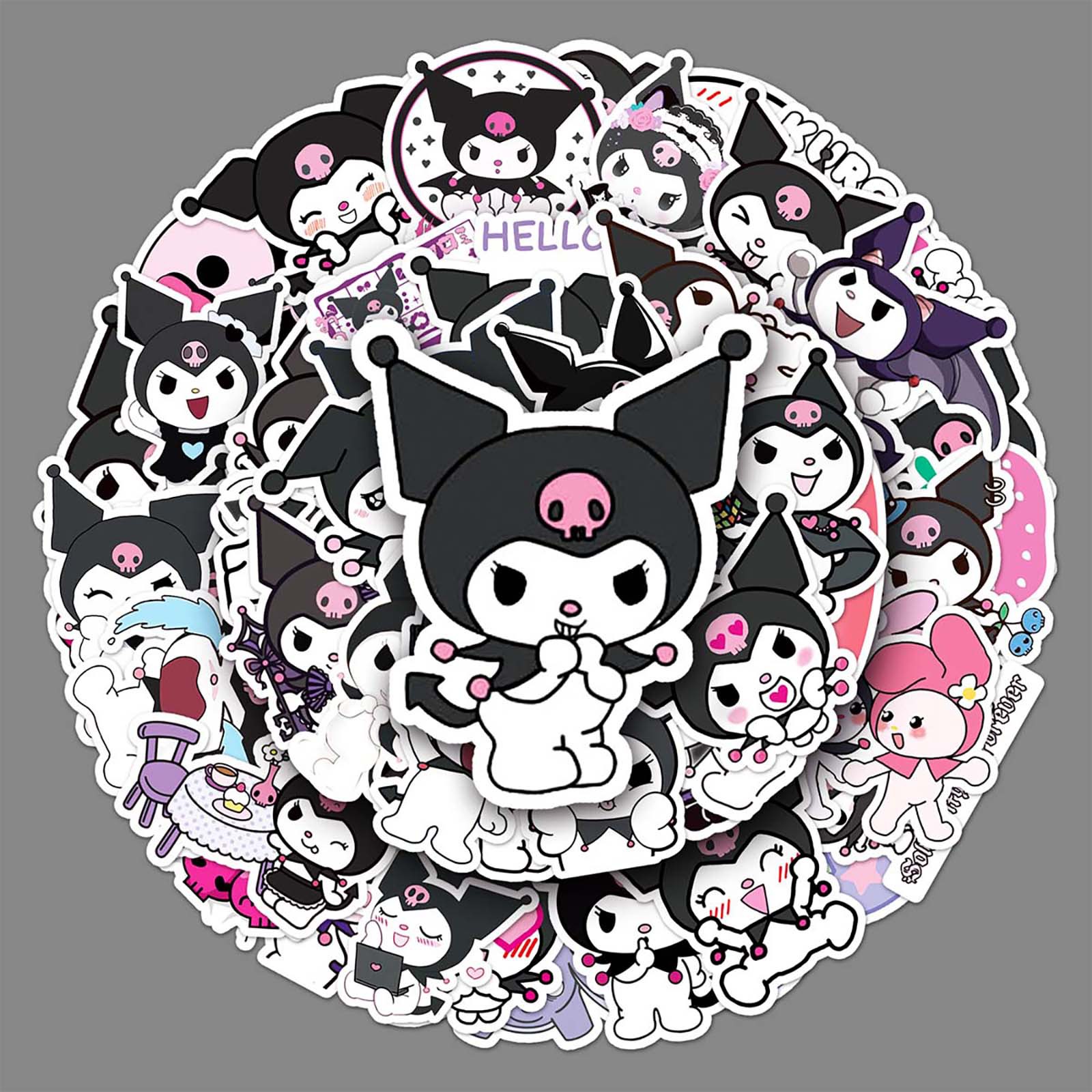 50 cartoon animation Sanrio kulomi children graffiti goo card refrigerator helmet computer cup foreign trade stickers