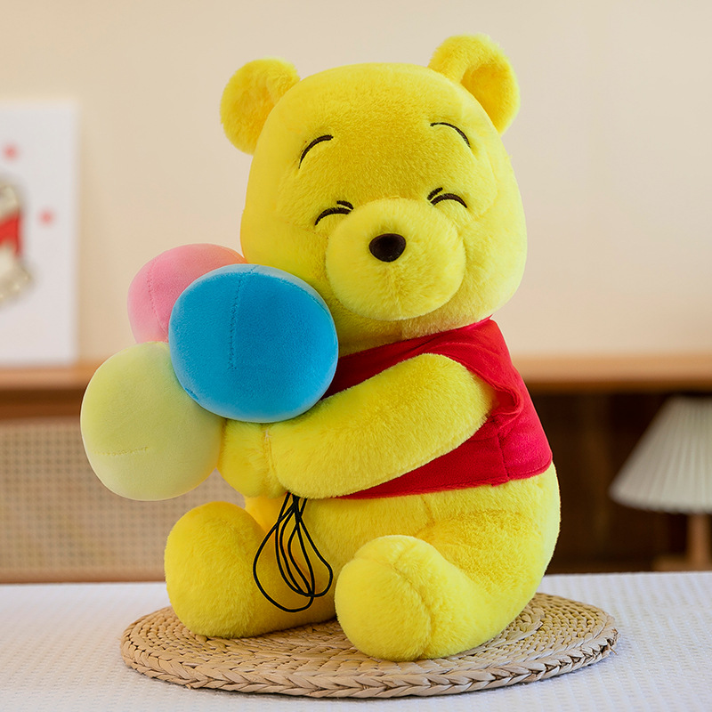 Creative Cute Balloon Winnie the Pooh Puff Bear Plush Toy Large Doll Soft Cute Sitting Pillow Gift