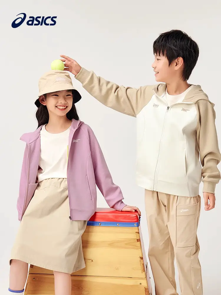 Asics Sweatshirt Outwear girl 2024 Fall and winter New arrival Children's Knitting Easiest for match Fashion Casual Wear Outwear Tops