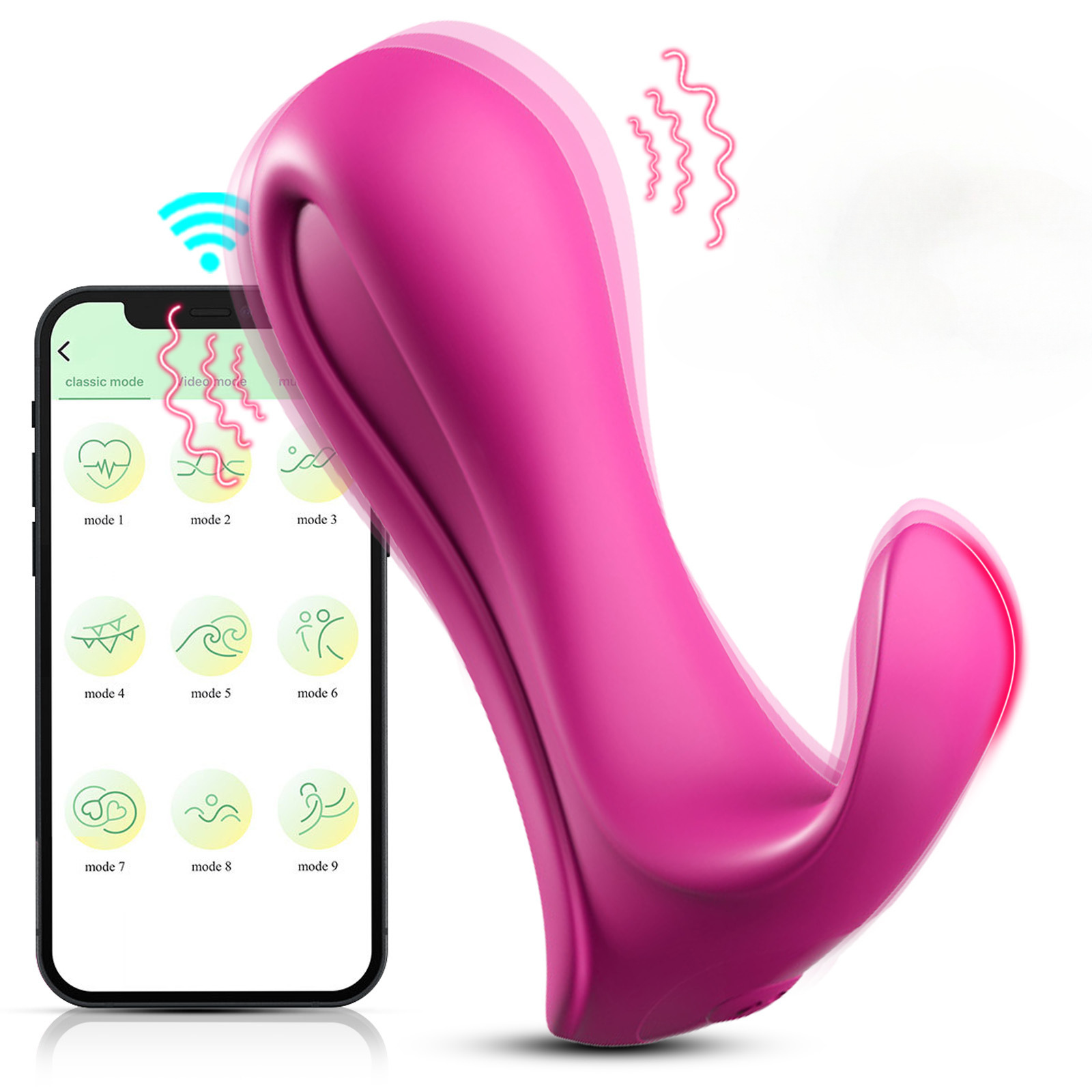 Yimei App Invisible Wearable Vibrator for Women, Instant Orgasm Stimulator, Vibrating Anal Plug Wholesale