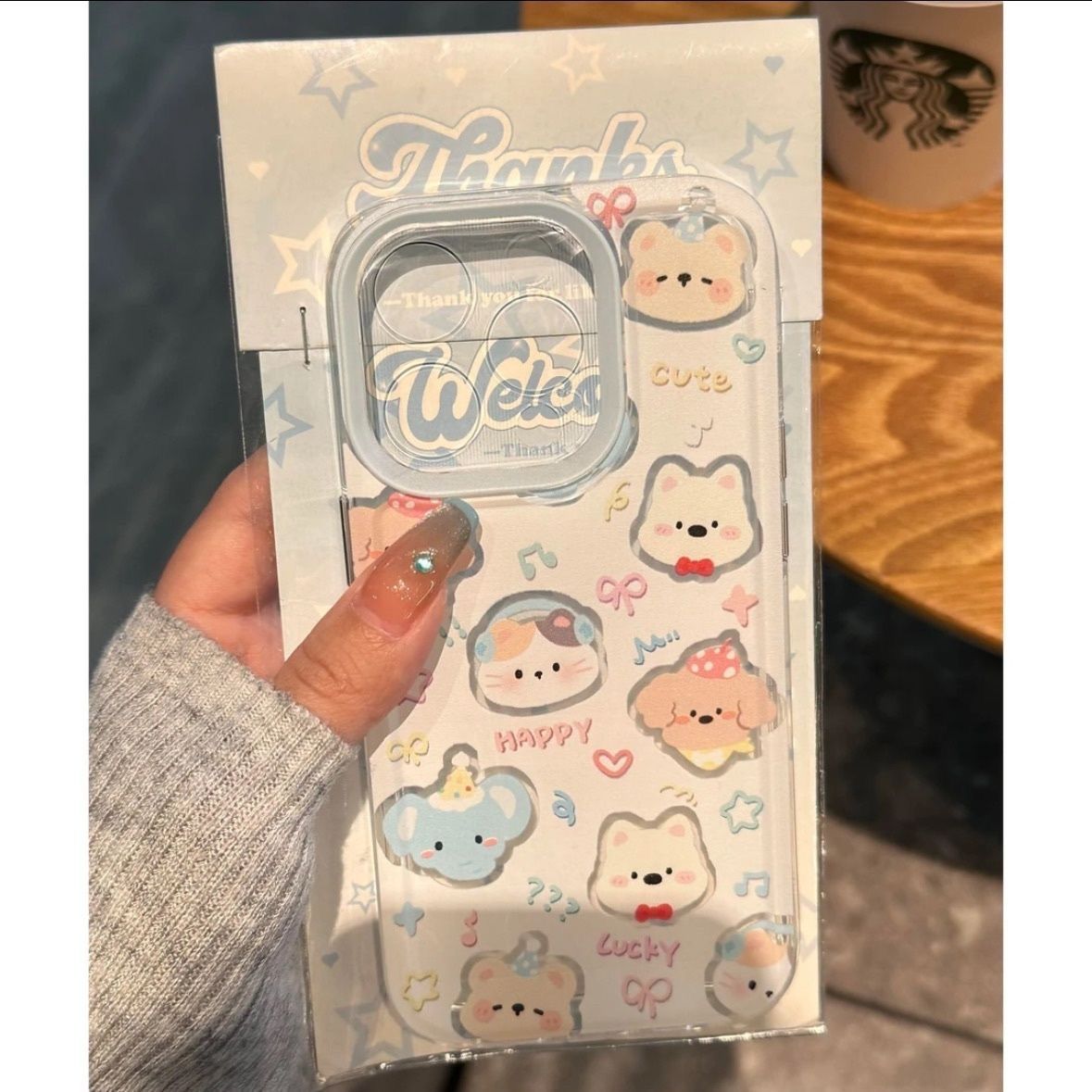 Cute Cartoon Family Suitable for Apple 16/14/13 Mobile Phone Case 15Promax Fine Hole Transparent 7/8 Soft Shell 11