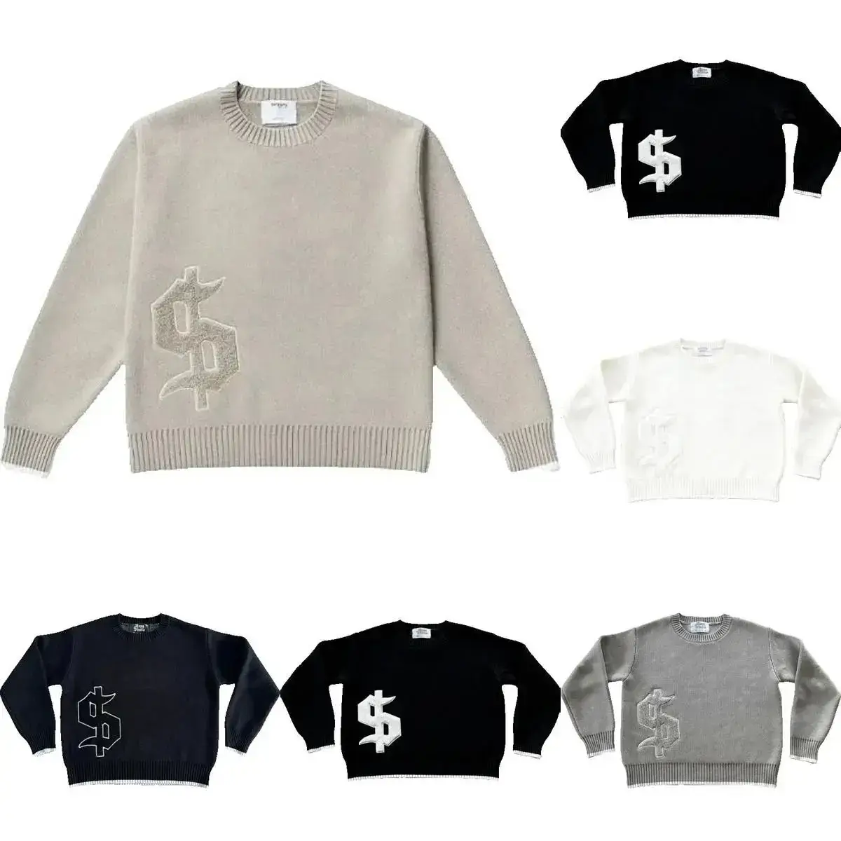 Dollar Sign Knit Sweater