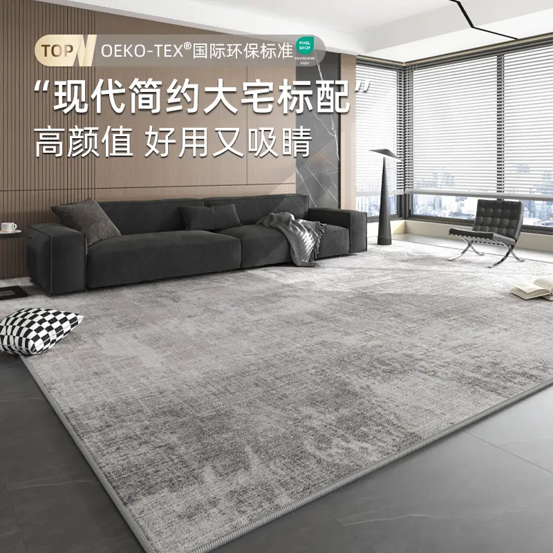 Carpet Living Room 2025 New arrival Accessible Luxury Fancy Gray Washable and Wipeable Bedroom Bedside Mat Normcore Sofa Blanket