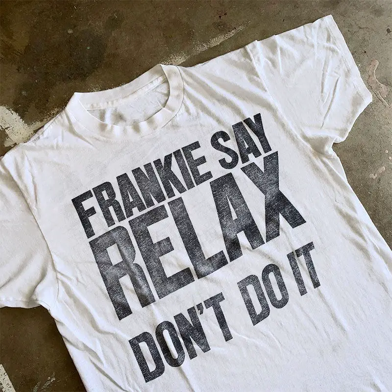 1984 Frankie Goes to Hollywood Vintage Simple English Versatile Short-Sleeved T-Shirt