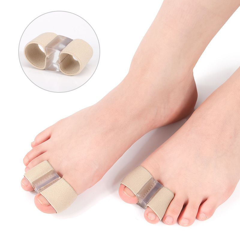 Thumb Valgus Corrector Double-Hole Big Toe Bone Correction Silicone Toe Separator for Men and Women Toe Separation Toe Sleeve