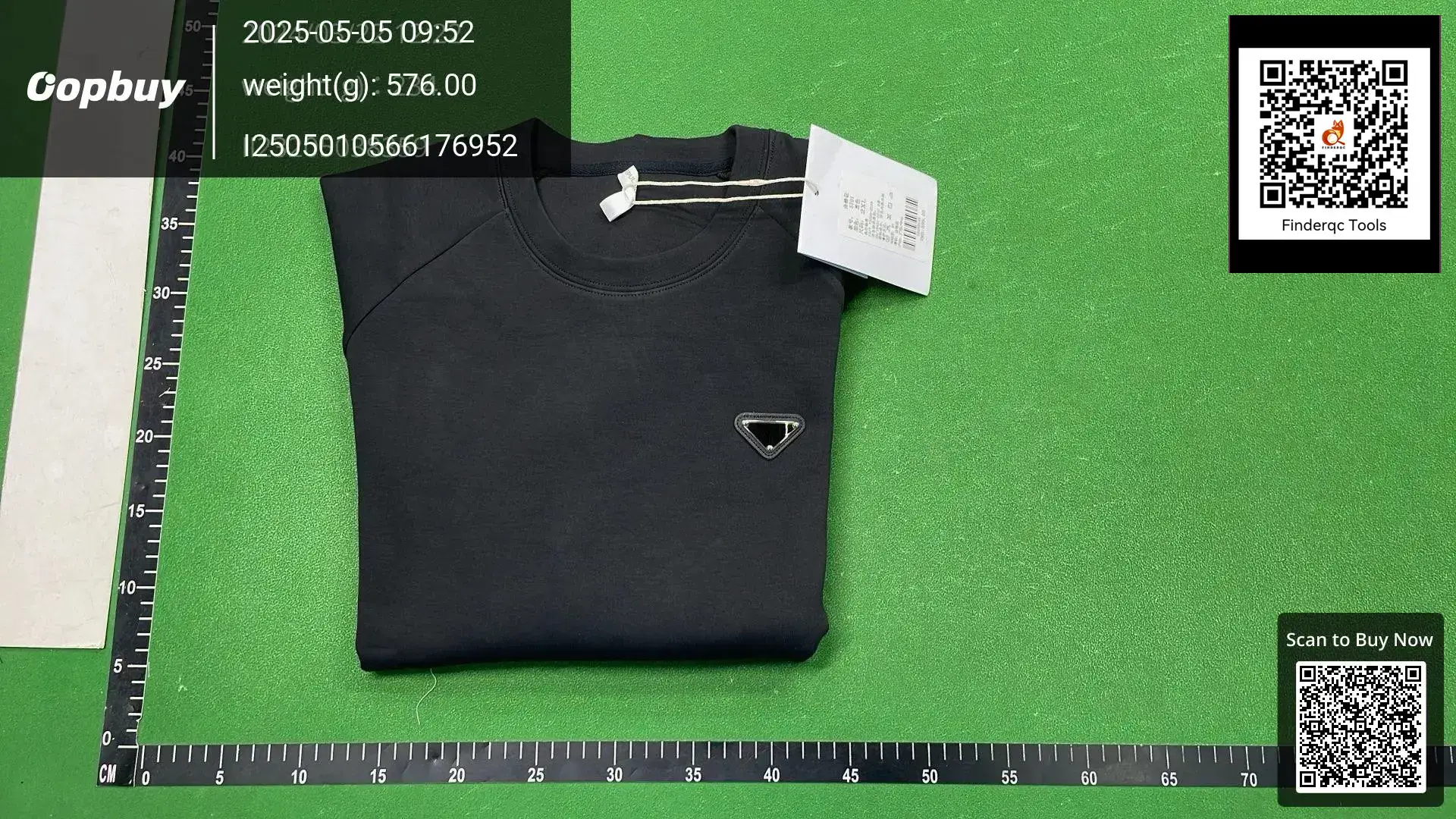 Prada Men's Black Cotton Round Neck Pullover Sweater
