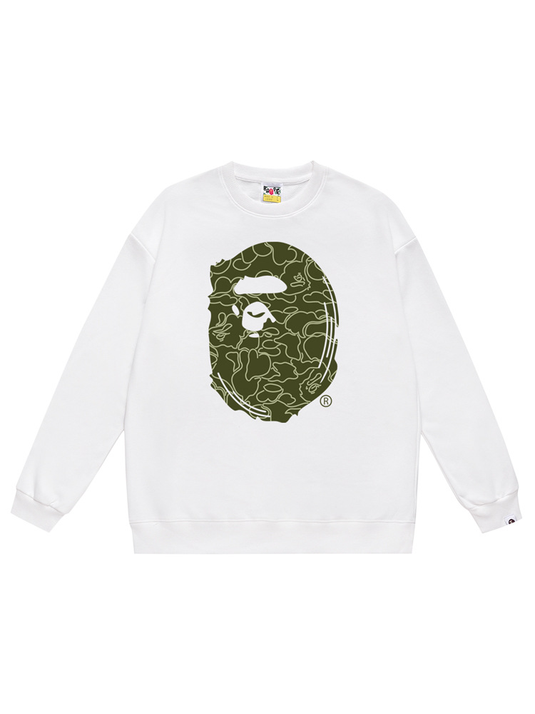 Cross-Border Wholesale Supply of Export Trendy Brand Heavyweight Bape Ape Head Round Neck Sweatshirt Shark Long-Sleeved Jacket 5