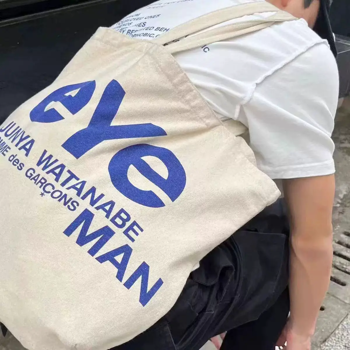 """"E1Even7"""" Independent Eye Daily Work Clothing Simple Cleanfit Style Satchel Canvas Bag Vibe Style