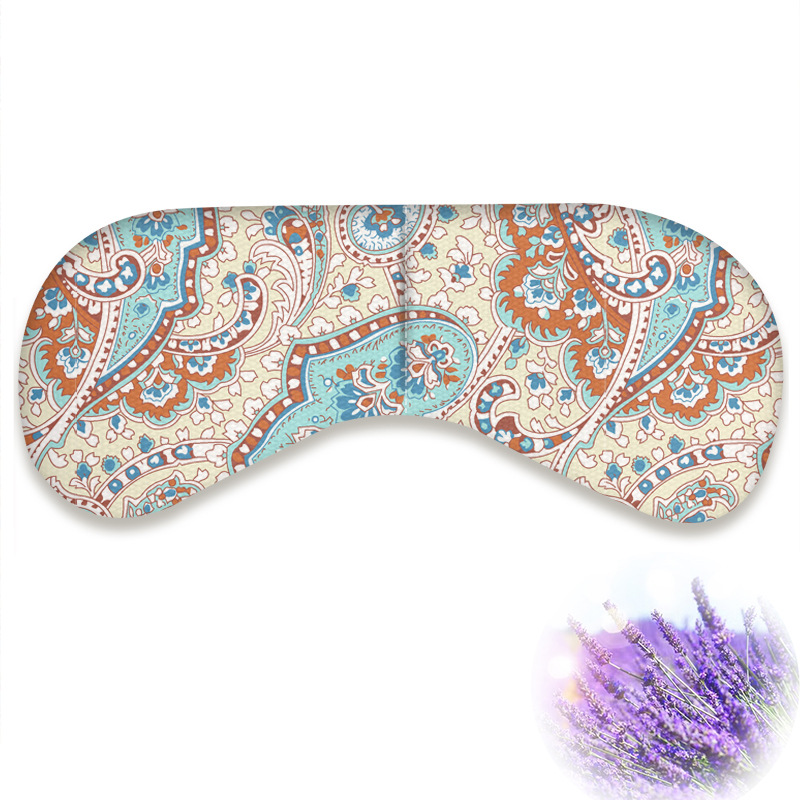 Hot compress yoga eye pillow microwave heating linseed filling lavender hot compress cotton and linen printing sleep eye mask