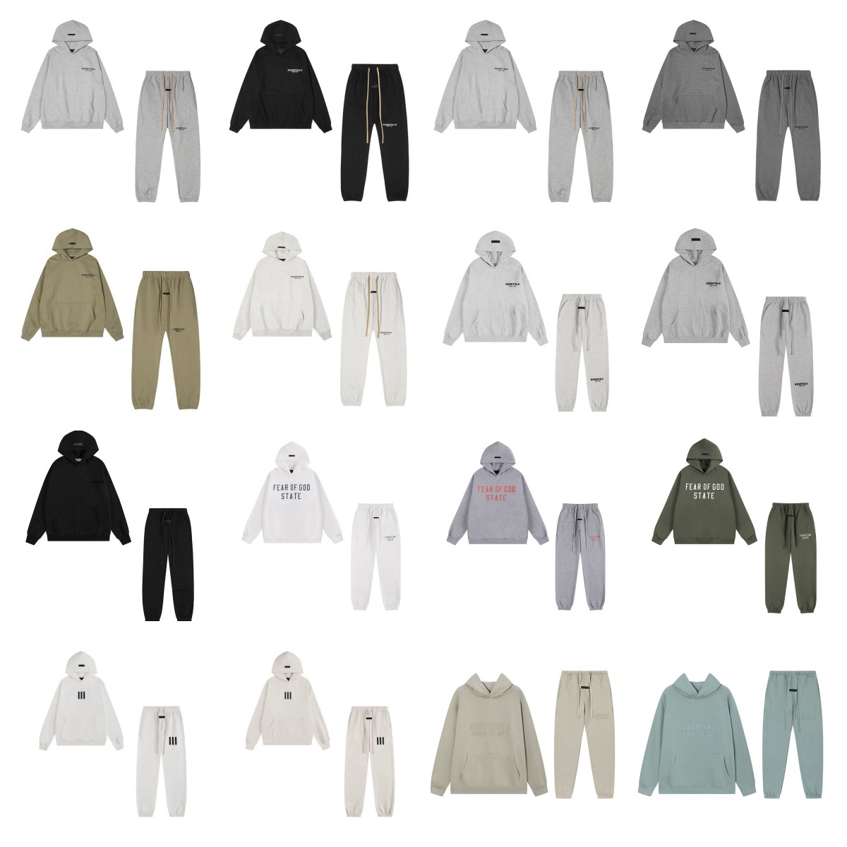 Cross-Border American-Style Fog Essentials American-Style Hooded Casual Tracksuit Sweatshirt Loose High Street Back Print Zdjęcie QC z 1688 na Qualit.ly