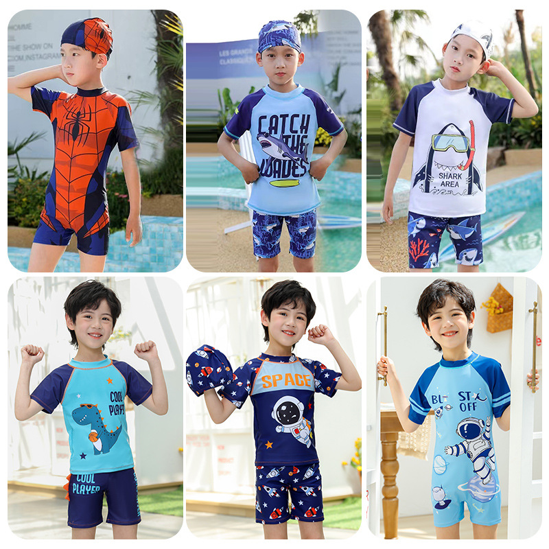 Children's Swimwear Boys Small Middle and Large Children Split Sun Protection Boys Quick-drying Hot Spring Swimming suit Boys New Wholesale