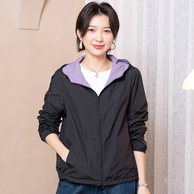 Yun Yun 2026 New Spring Casual Versatile Reversible Hooded Jacket Fashion Youthful Color-Blocking Top