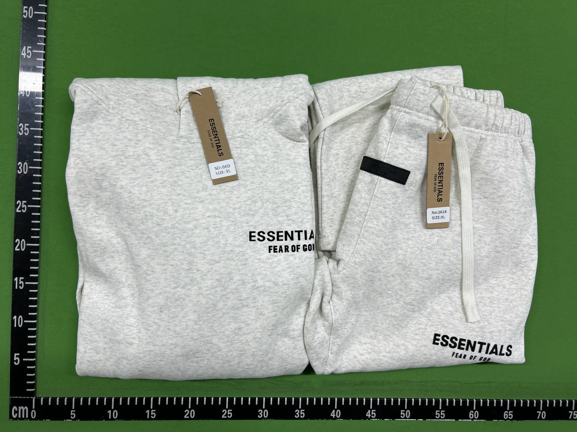 Fear of God Essentials Hoodie and Sweatpants Set Light Heather Oatmeal