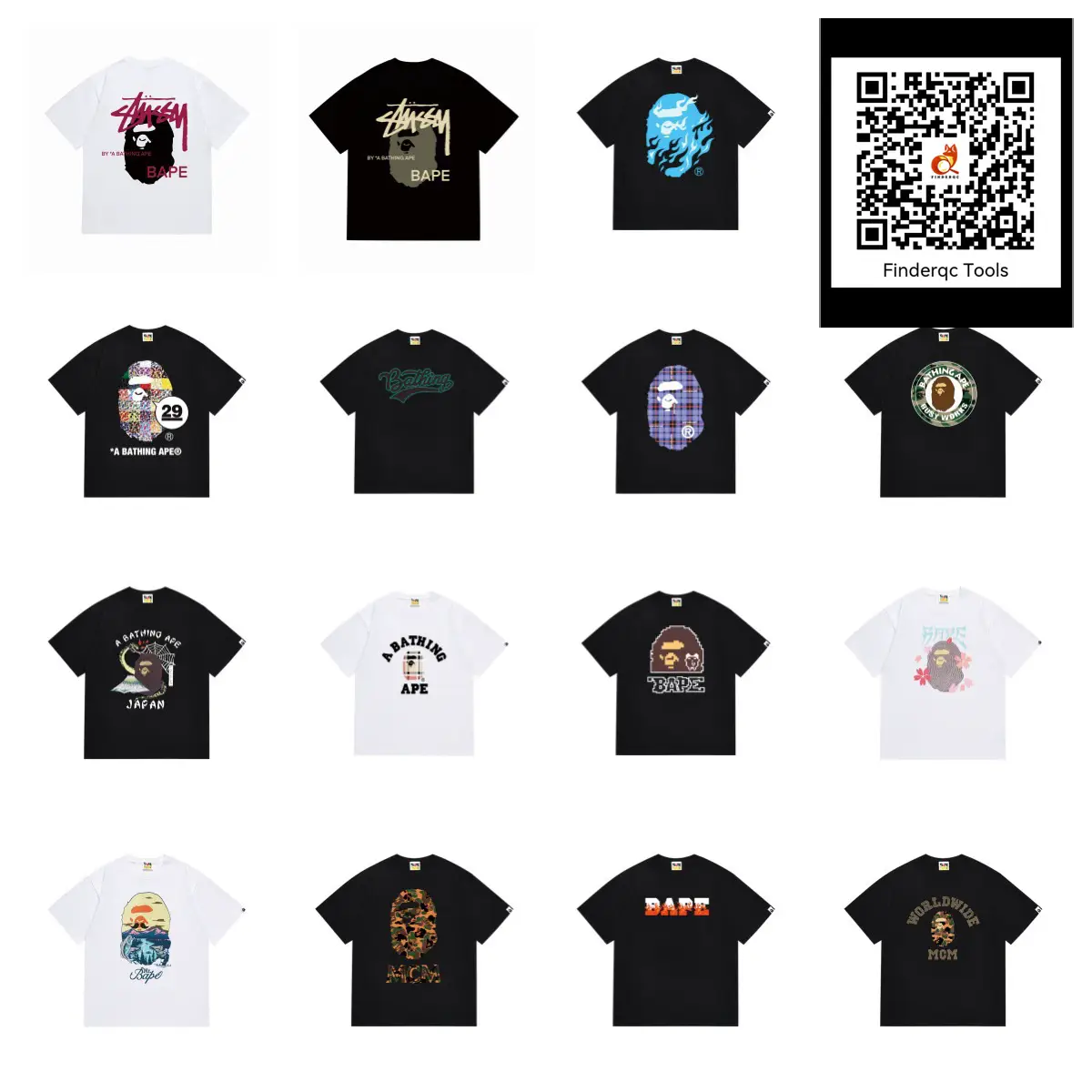 Dropshipping Trendy Brand Cross-Border Wholesale 2024 Summer New Classic Ape Lightning Print Men's and Women's Cotton Shorts