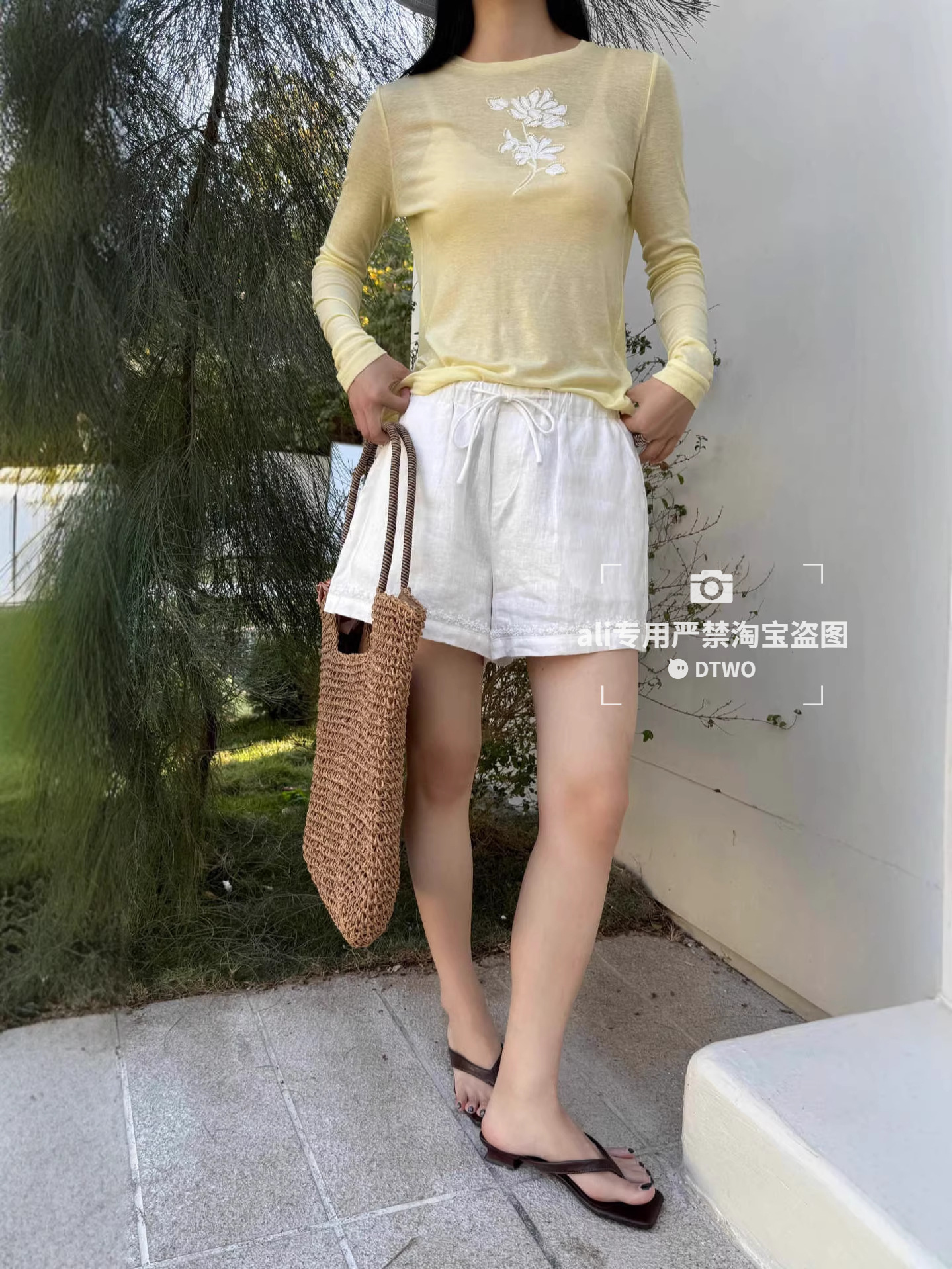 Dtwo Spring and Summer New Original Design Women's Clothing Wholesale Linen Relaxed Casual Shorts 6105223