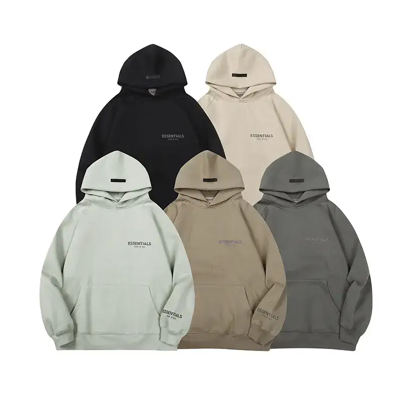 Foreign trade new autumn and winter FOG FEAR OF GOD double line ESS men's and women's small letter printing couples loose sweater