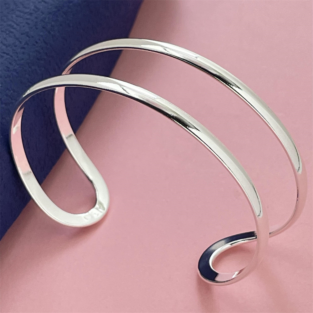 Foreign trade export silver-plated second-line bracelet net red popular in stock supply bracelet in stock wholesale