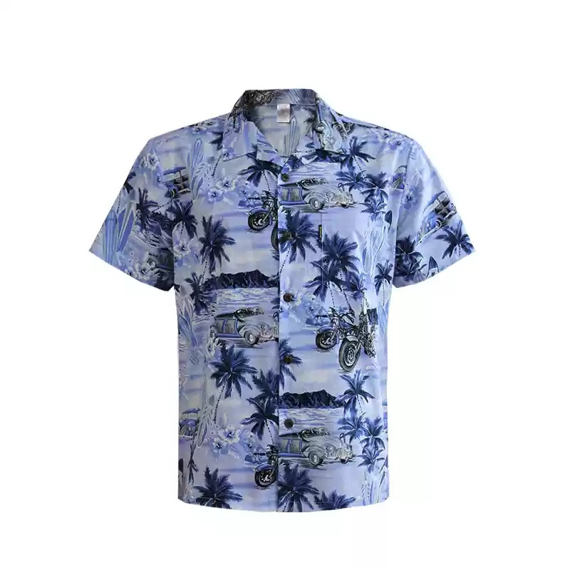Customized with Your Own Samples and Designs, Singapore Digital Printed Shirts, Sublimation Men's Short-Sleeve Shirts, Pure Cotton Mesh Short-Sleeve Shirts