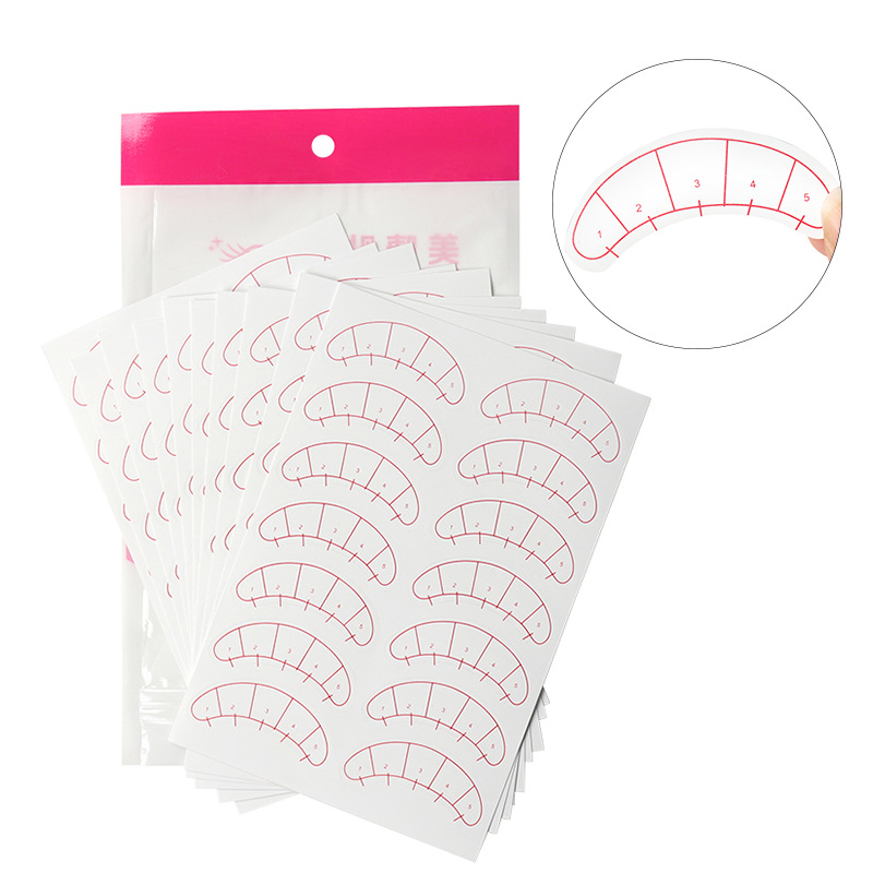 Beginners practice grafting eyelash positioning stickers 10 70 pairs of planting eyelash five-point positioning exercise stickers