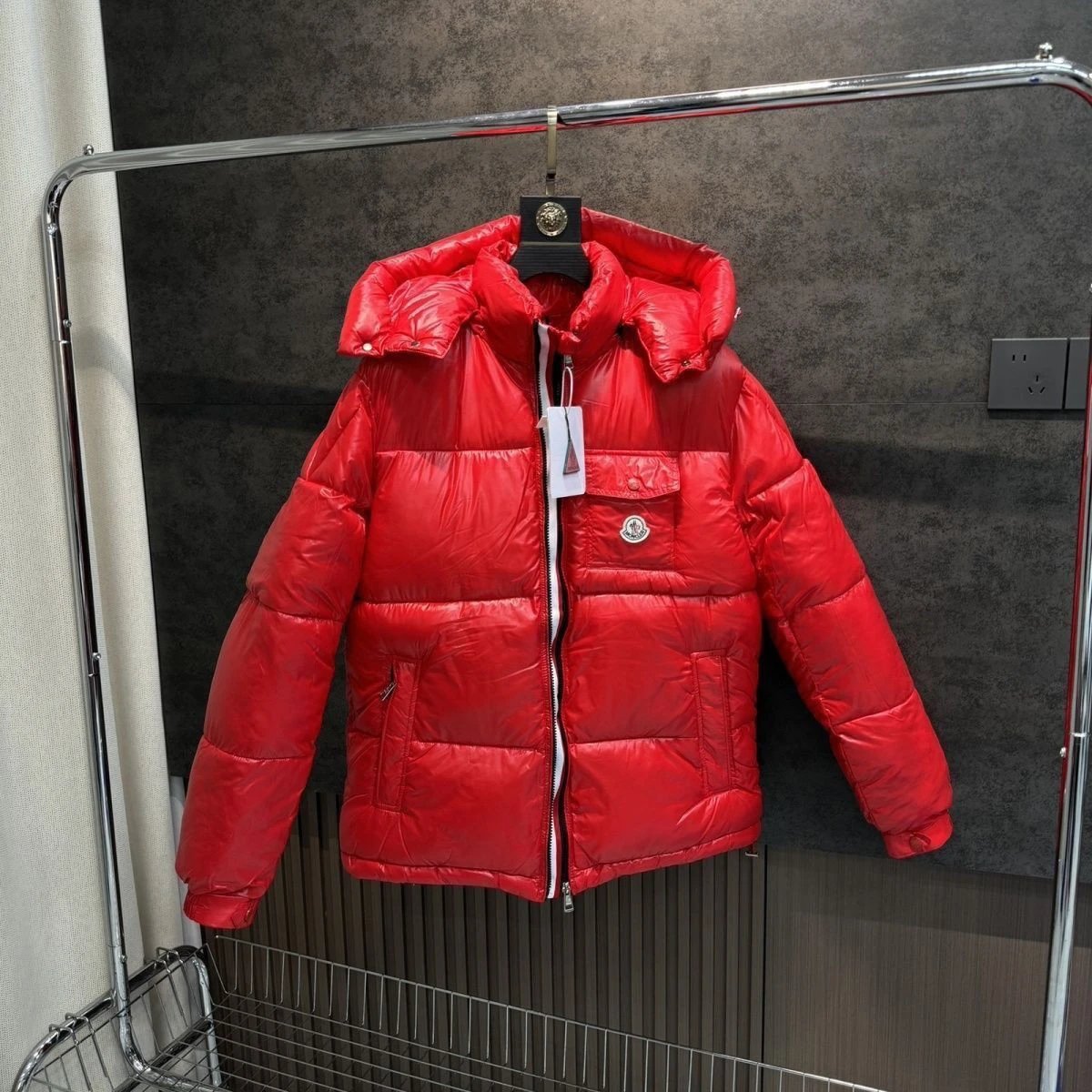 Moncler Red Puffer Jacket