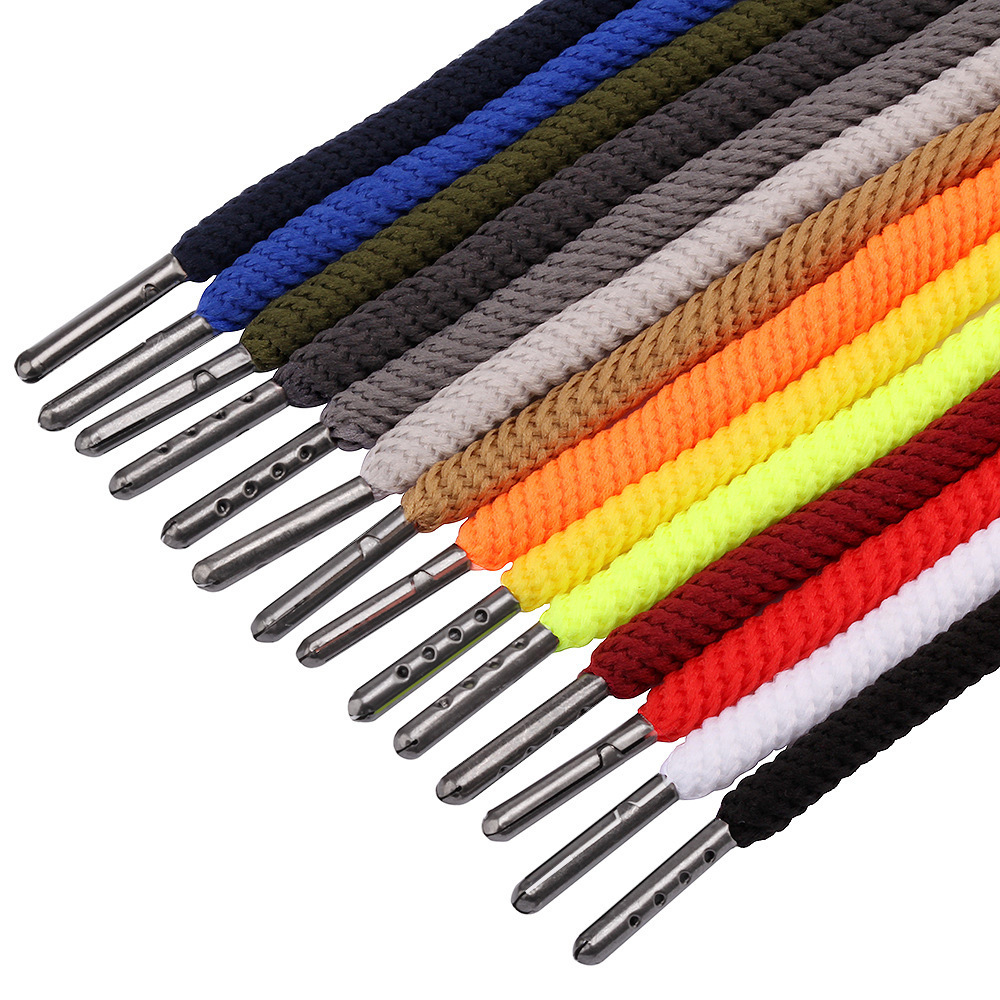 04 Spot Festive Threaded Metal Head 5mm Thick Trouser Waist Rope 5mm Orange Colorful Hat Rope Sports Trouser Waist Rope